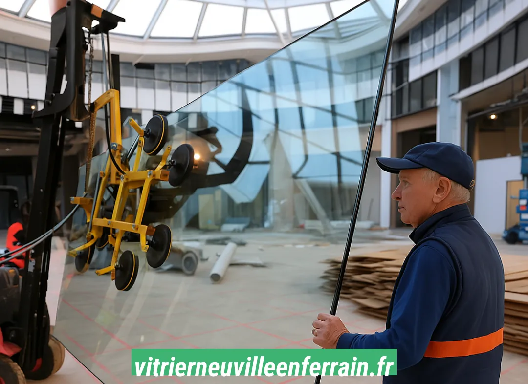 Remplacement de vitrine magasin Neuville-en-Ferrain